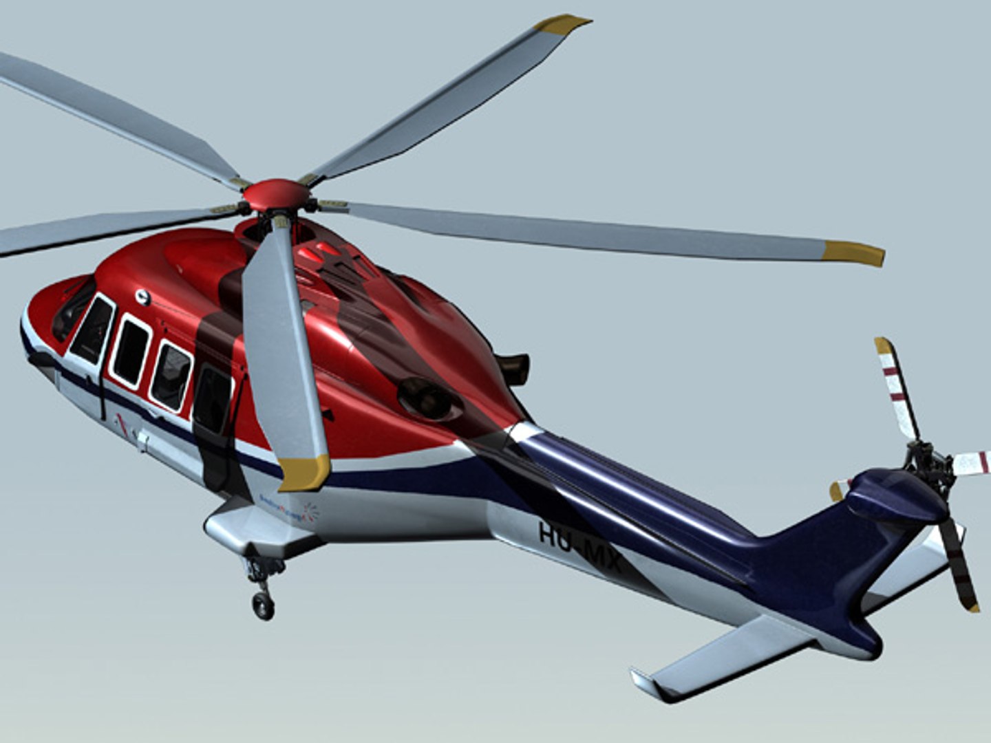 Aw139 Helicopter Aircraft 3d Model
