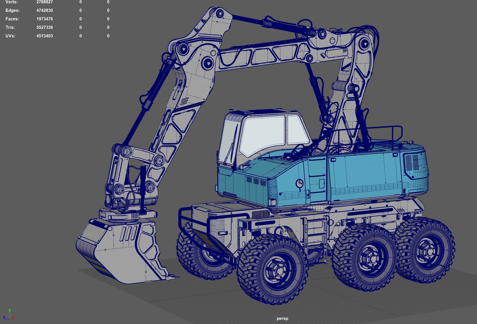 Wheeled Excavator 3D model https://p.turbosquid.com/ts-thumb/bM/JKaTYE/5I/screenshot_2/jpg/1658555325/1920x1080/fit_q87/4a20bdcd49876332be0091cd1448c5a8de41d096/screenshot_2.jpg