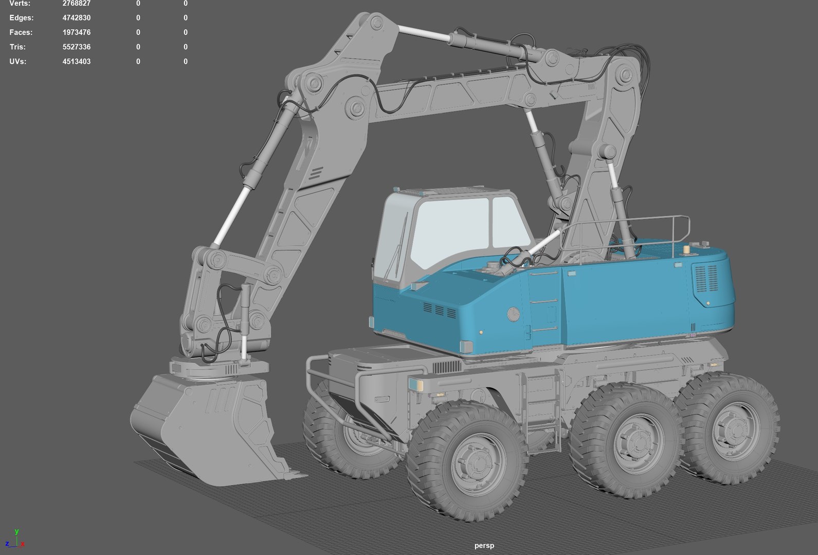 Wheeled Excavator 3D model https://p.turbosquid.com/ts-thumb/bM/JKaTYE/6G/screenshot_1/jpg/1658555325/1920x1080/fit_q87/a98b043dbe7bc2b03c714797445e9345bede0c44/screenshot_1.jpg
