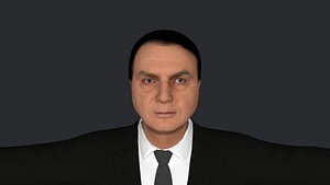3D Jair Bolsonaro Hyper Realistic Full Body Fully Rigged 3D Character model