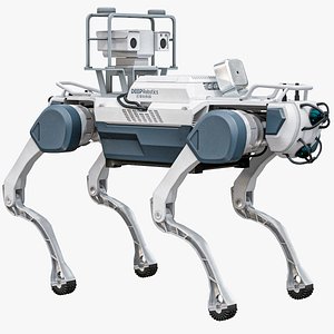 3D Rigged Robot Dog X30 PRO Deep Robotics Jueying Power Patrol PBR model