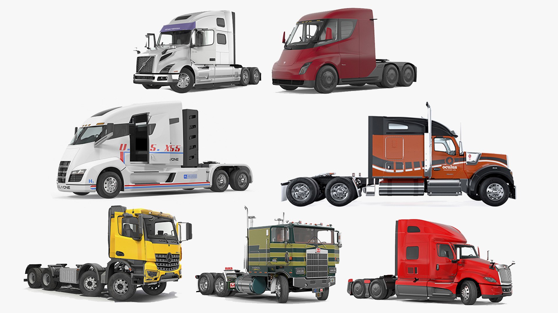 3D Semi Trucks Rigged Collection https://p.turbosquid.com/ts-thumb/bM/SknyC2/MH/riggedsemitruckscollectionmb3dmodel002/jpg/1763838728/1920x1080/fit_q87/83974fad528d0db9826bb16398a36e34d6f74b47/riggedsemitruckscollectionmb3dmodel002.jpg