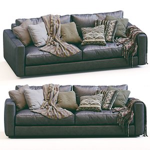 3D Leather Sofa Simple by Ferlea