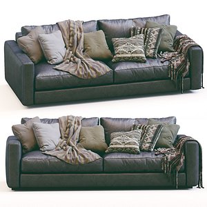 Leather Sofa Simple by Ferlea