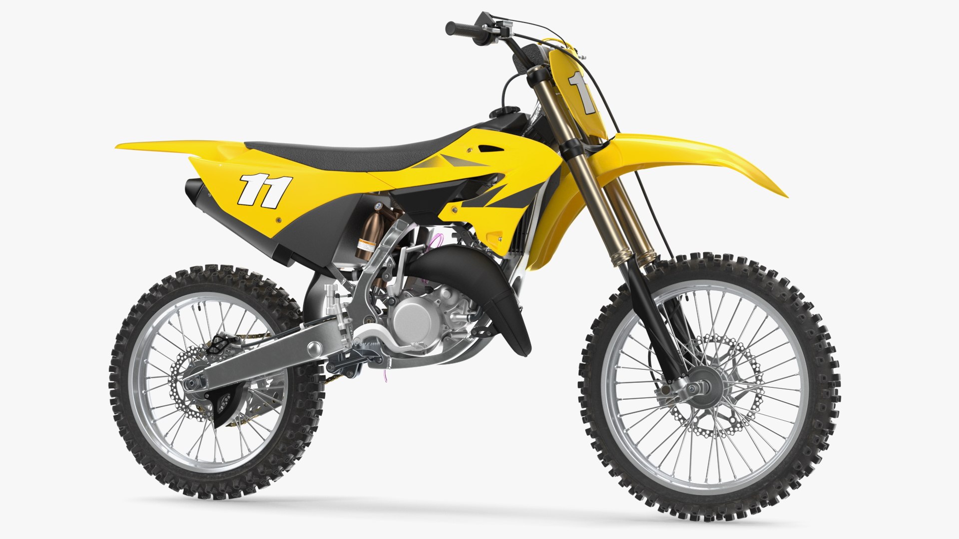 Motocross Motorcycle 3D model preview