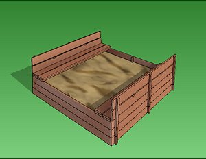 3D sandbox playground model