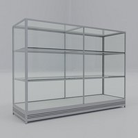 Retail Display Case - ShowCase - Stainless Steel Glass - Counter Glass - Steling - Etalase