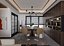 3D model Modern Minimalist Living and Dining Room Interior