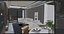 3D model Modern Minimalist Living and Dining Room Interior