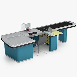 cash counter 3d max