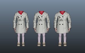 3D Model Girl 3 different body type ready for Print