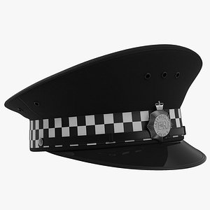 3d model uk police cap 2