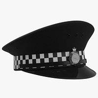 Uk Police Cap 2 3D Model