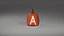 Pacote de alfabeto 3D de abóbora de Halloween, modelo 3D