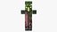 3D-модель зомби-жителя из Minecraft, готовая к использованию в играх, разрешение 4K, PBR.