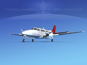 3d beechcraft airliner turboprop model