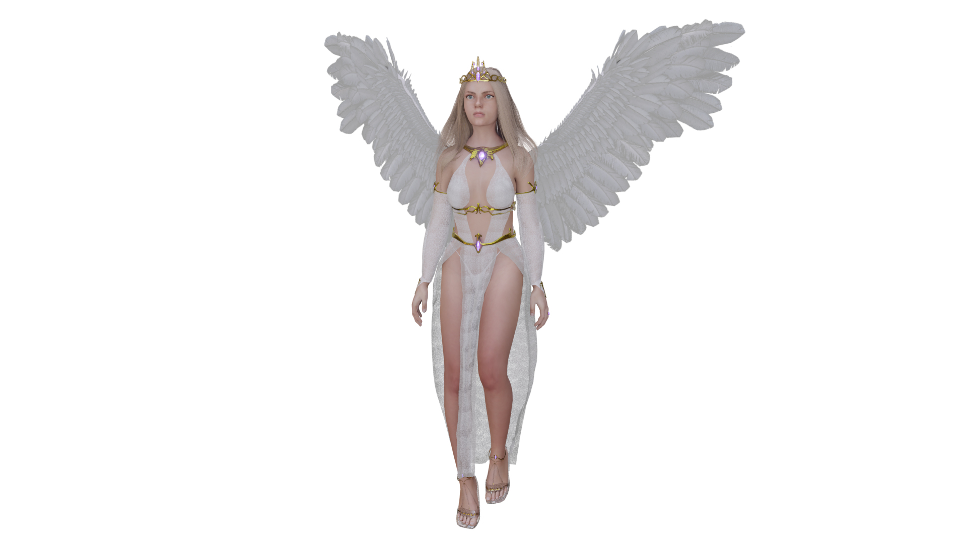 flying female angel