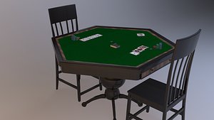 poker table cards 3D