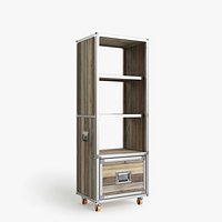 Vintage style Shelf Vertical has drawer with old wood material in Roadie collection by Karpenter
