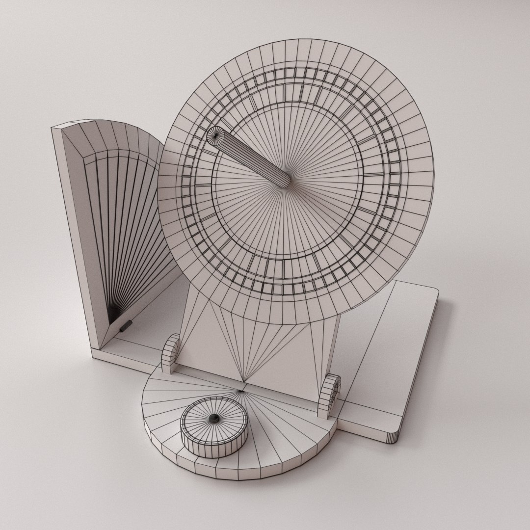 Wooden Sundial Model - TurboSquid 1823482