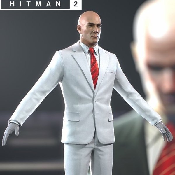 3d Hitman 2 White Suit Agent 47 Model Turbosquid