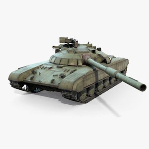 low-poly battle tank t-64 3d max