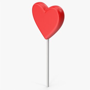 Heart Lollipop 3D model