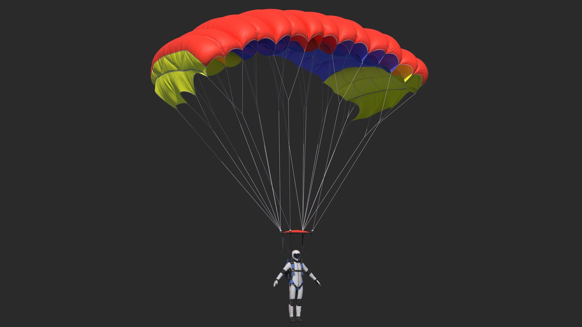 3D Skydiver model https://p.turbosquid.com/ts-thumb/bN/379vCV/J4/deployedcolvar02/jpg/1690654018/1920x1080/fit_q87/4b31e0897047695cf02f02ed8dfdd780e59ec508/deployedcolvar02.jpg