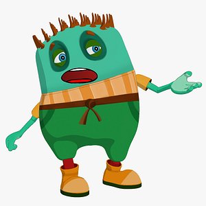 Low-Poly Rigged Bean Character