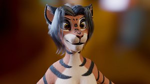 Tess Anthro Tiger 3D