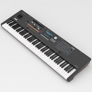 Synthesizer Kurzweil K2088 3D Model Black model