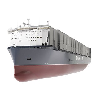 3D Next Generation Container Ship model