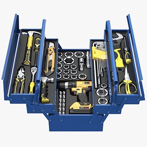 Detailed Full Toolbox With Equipment