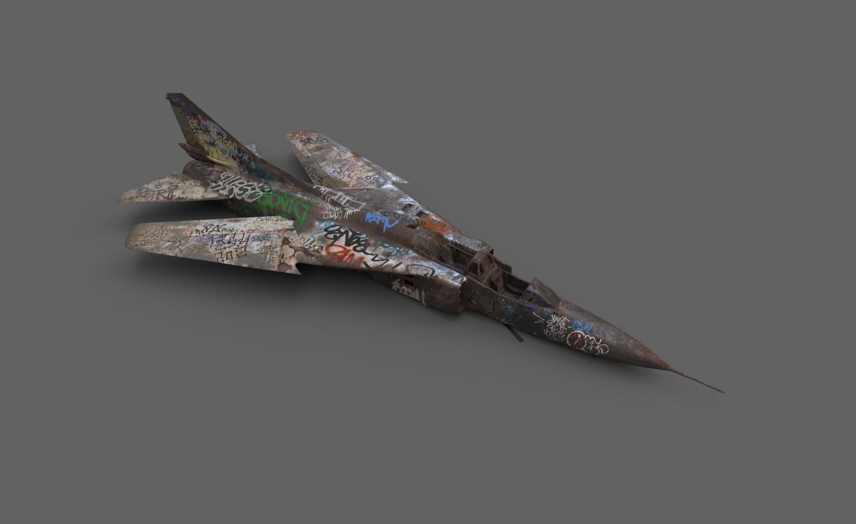 Abandoned WarPlane With Graffiti model https://p.turbosquid.com/ts-thumb/bN/JUiREq/7G/9/png/1638647892/1920x1080/fit_q87/7f22ad44253186f1782edf59f2f51617f65b4884/9.jpg