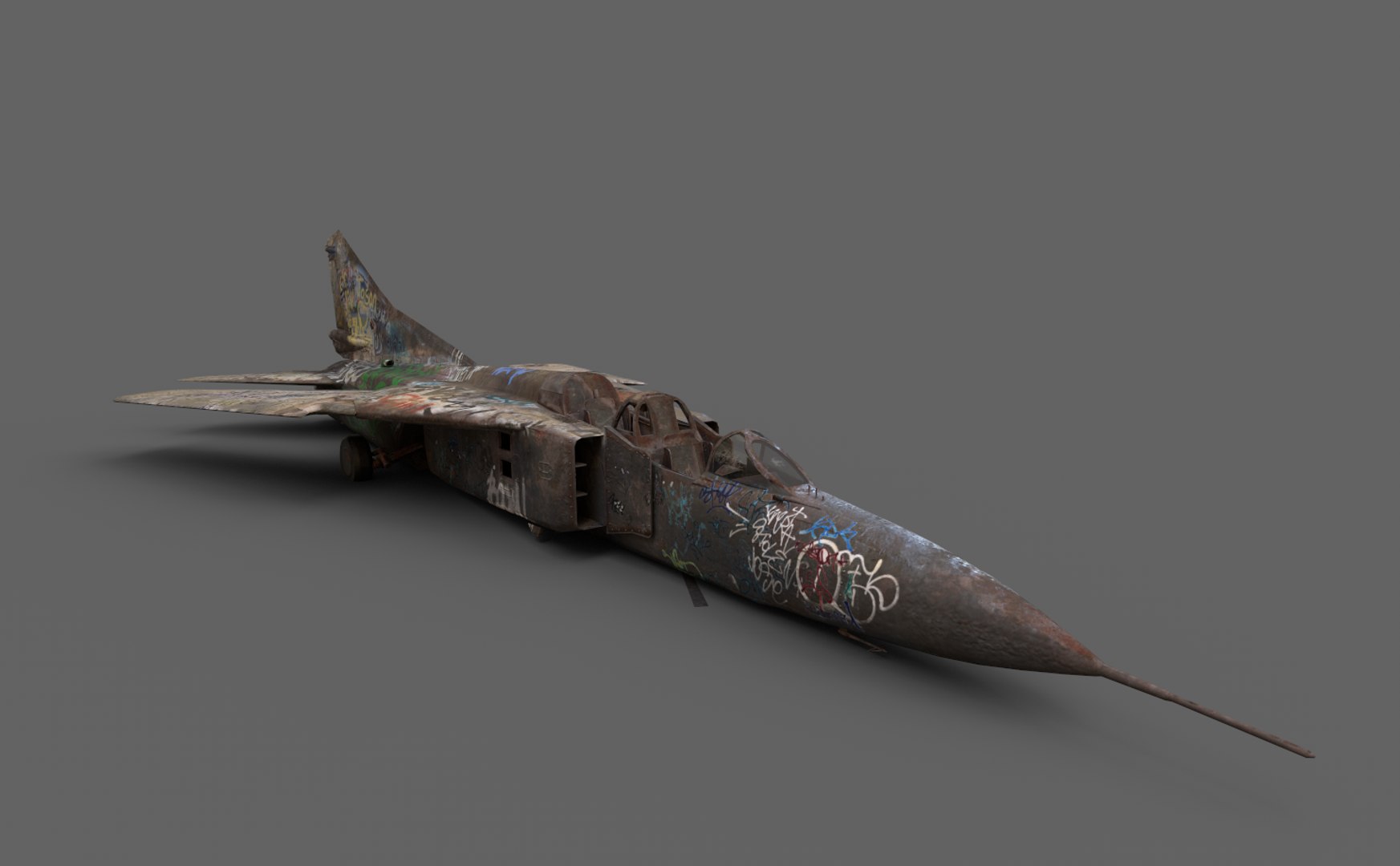 Abandoned WarPlane With Graffiti model https://p.turbosquid.com/ts-thumb/bN/JUiREq/rU/10/png/1638647955/1920x1080/fit_q87/93a088a4c1dd53f514d2c7d10b0f1cbf737dfbdd/10.jpg