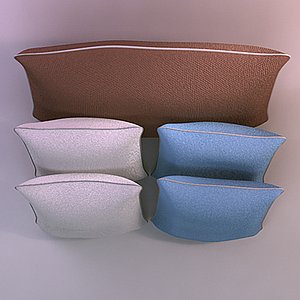 pillows realistic base 3d model