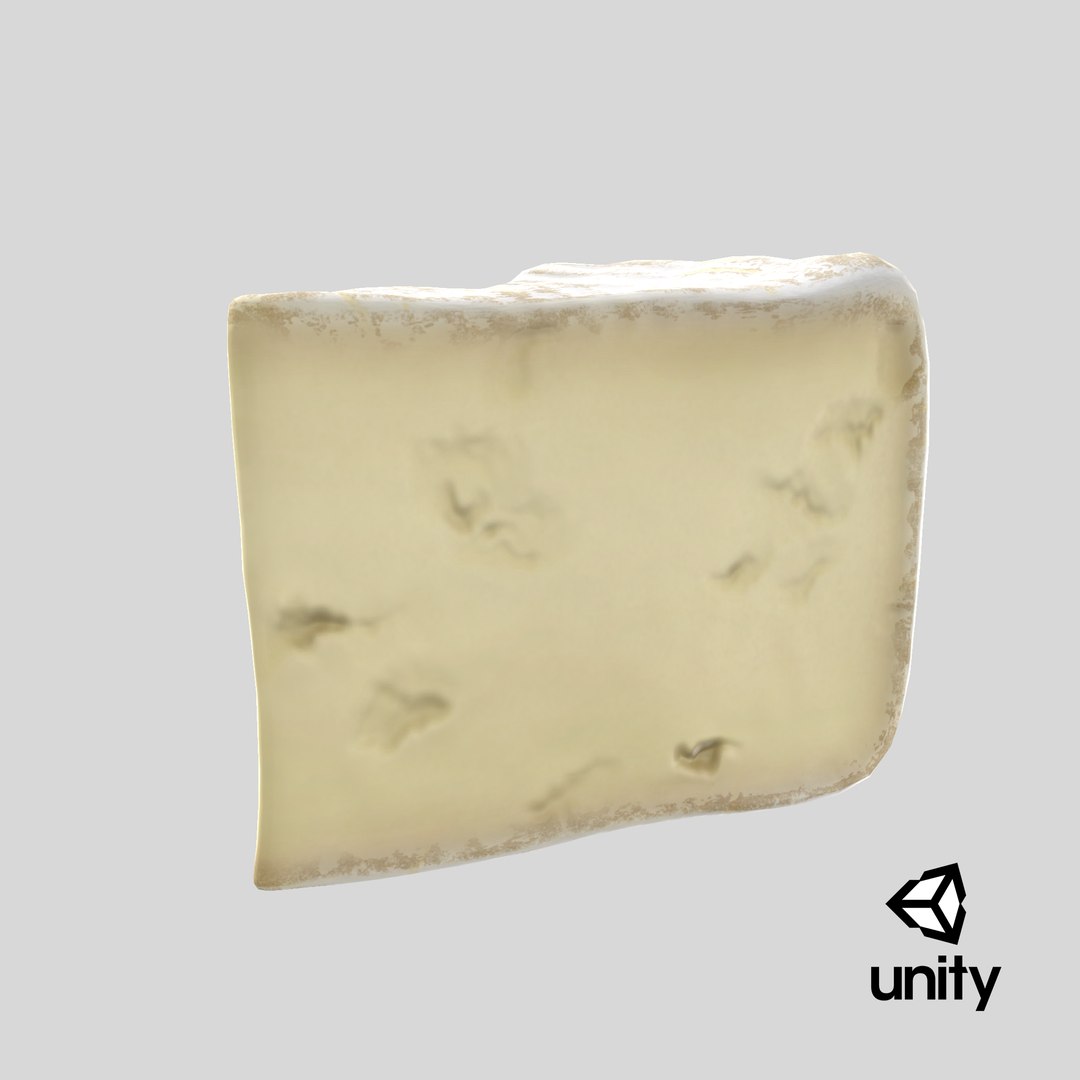 3D Slice of Brie Cheese model https://p.turbosquid.com/ts-thumb/bN/Ks3izo/hV/stemcell_unity_render/png/1672394301/1920x1080/fit_q87/b0f7af271d05f6eeb35c897313fbd3687502196f/stemcell_unity_render.jpg