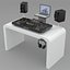 Pioneer Portable DJ Booth White 3D model