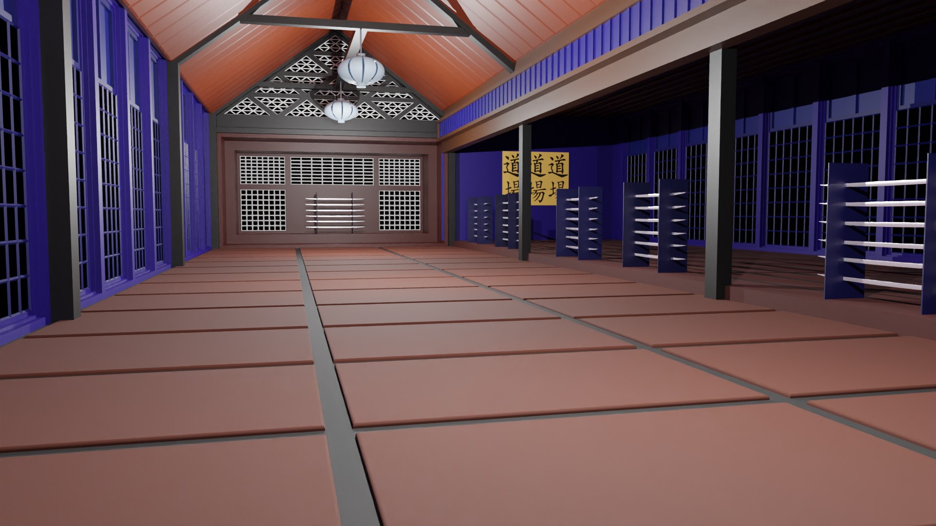 Dojo Hall 3D - TurboSquid 2158003