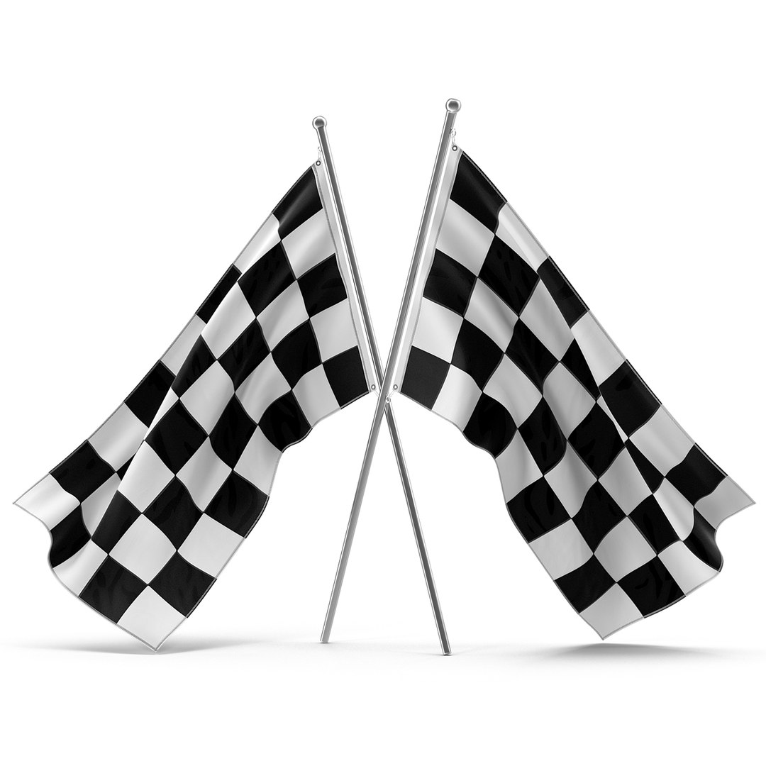 Racing Flag 4 3D model preview