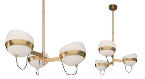 3D Lightwell Medium Triple Chandelier