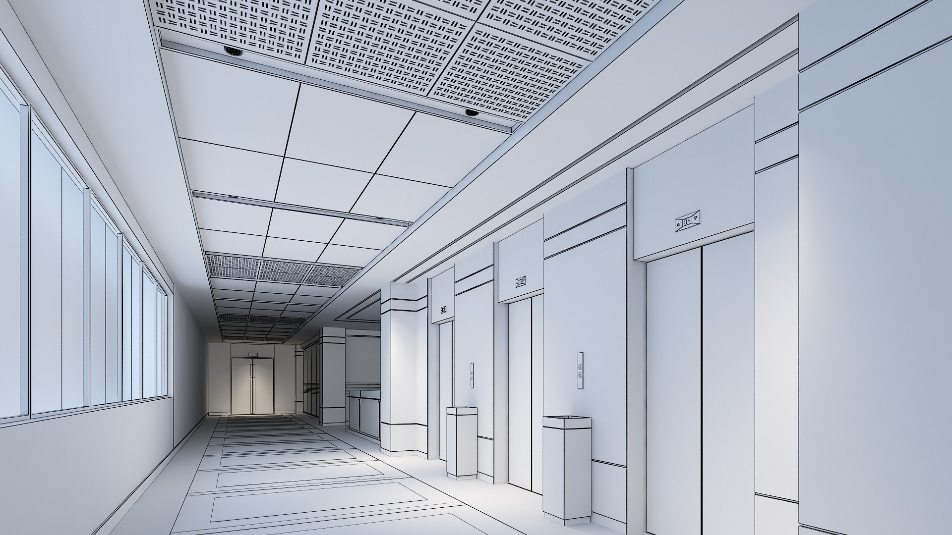3D Elevator Lobby Collection 01 - TurboSquid 2177895