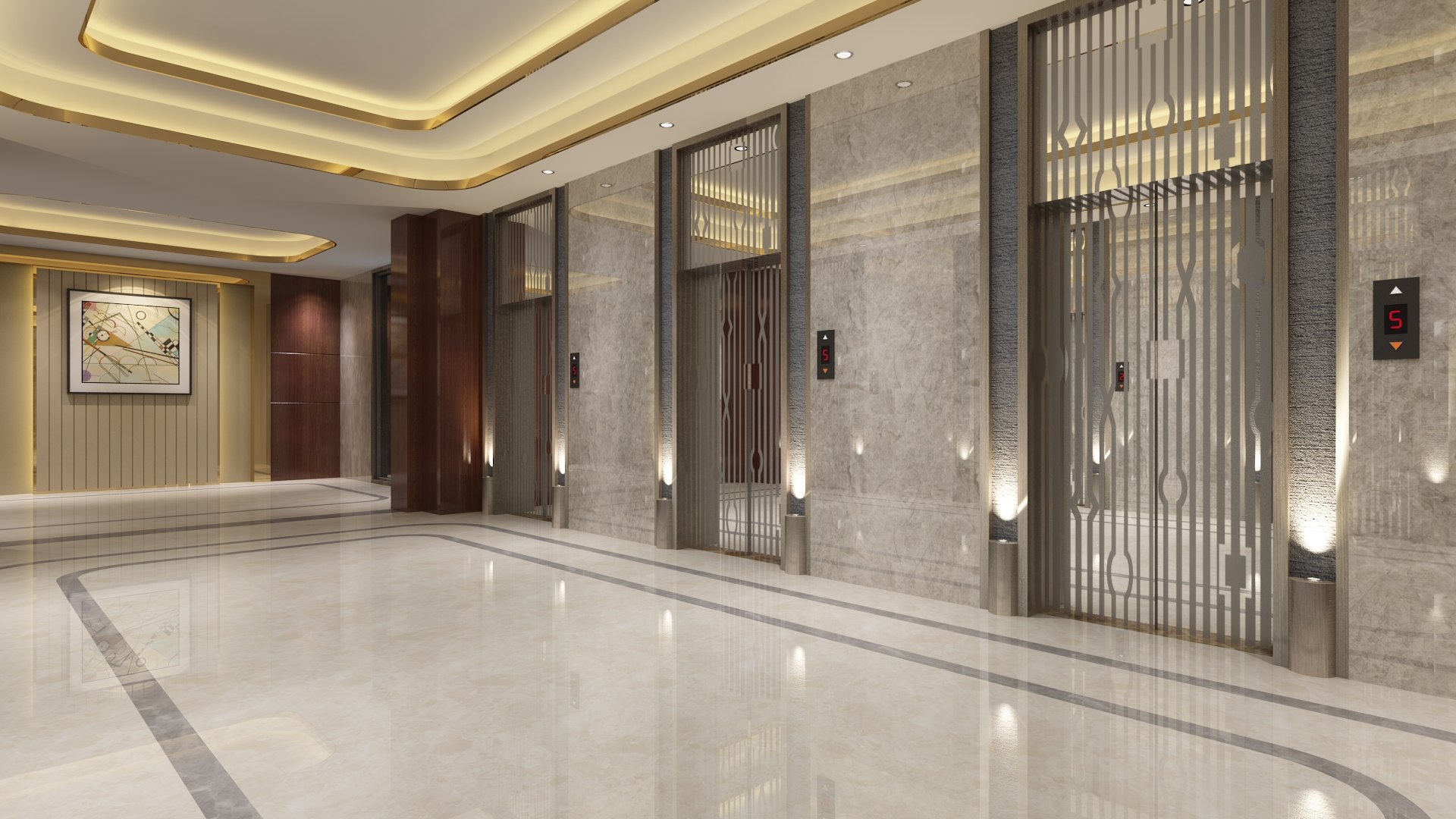 3D Elevator Lobby Collection 01 - TurboSquid 2177895