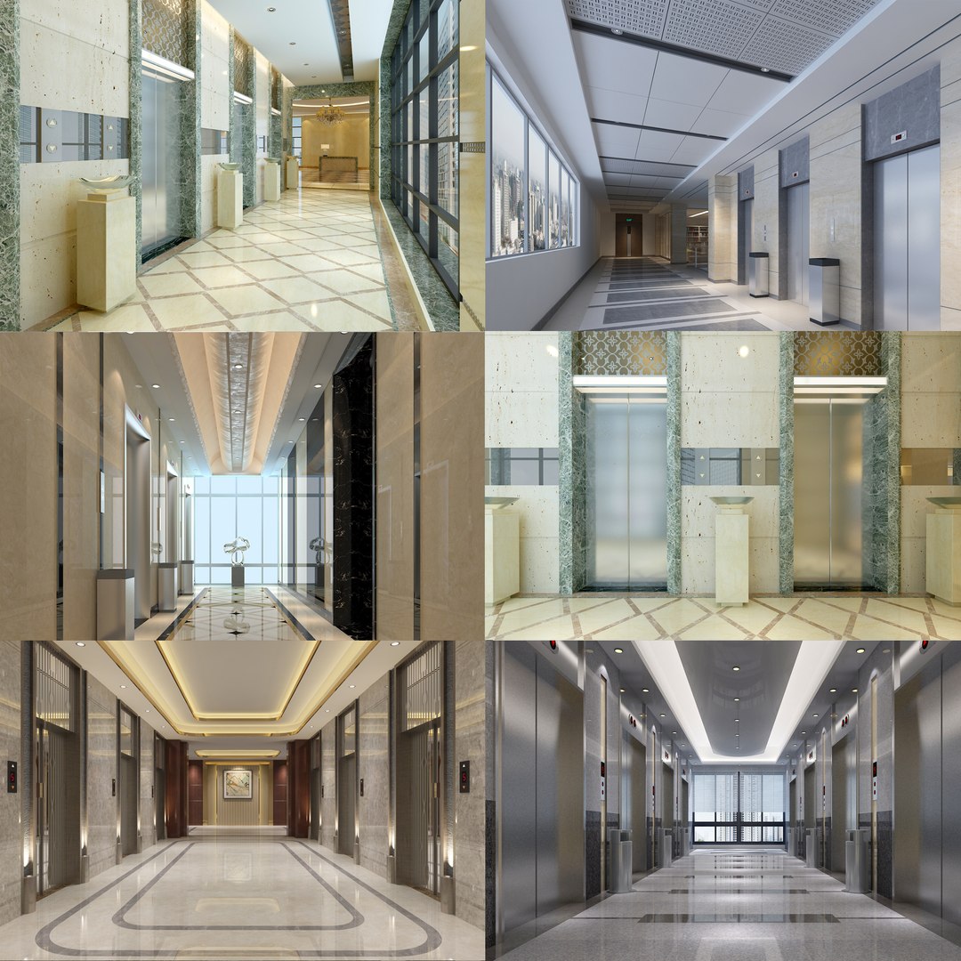 3D Elevator Lobby Collection 01 - TurboSquid 2177895