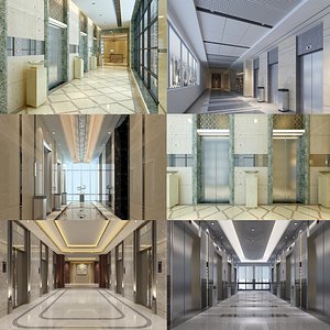 3D Elevator Lobby Collection 01