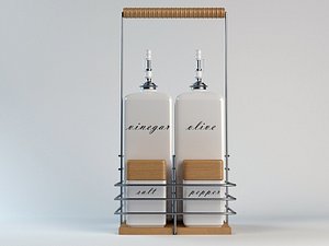 kitchen accessories set 02 3d model