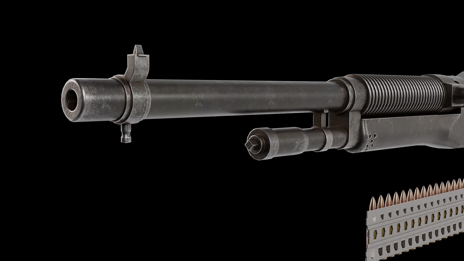 3D Hotchkiss M1909 Portative Machine Gun - TurboSquid 2537931