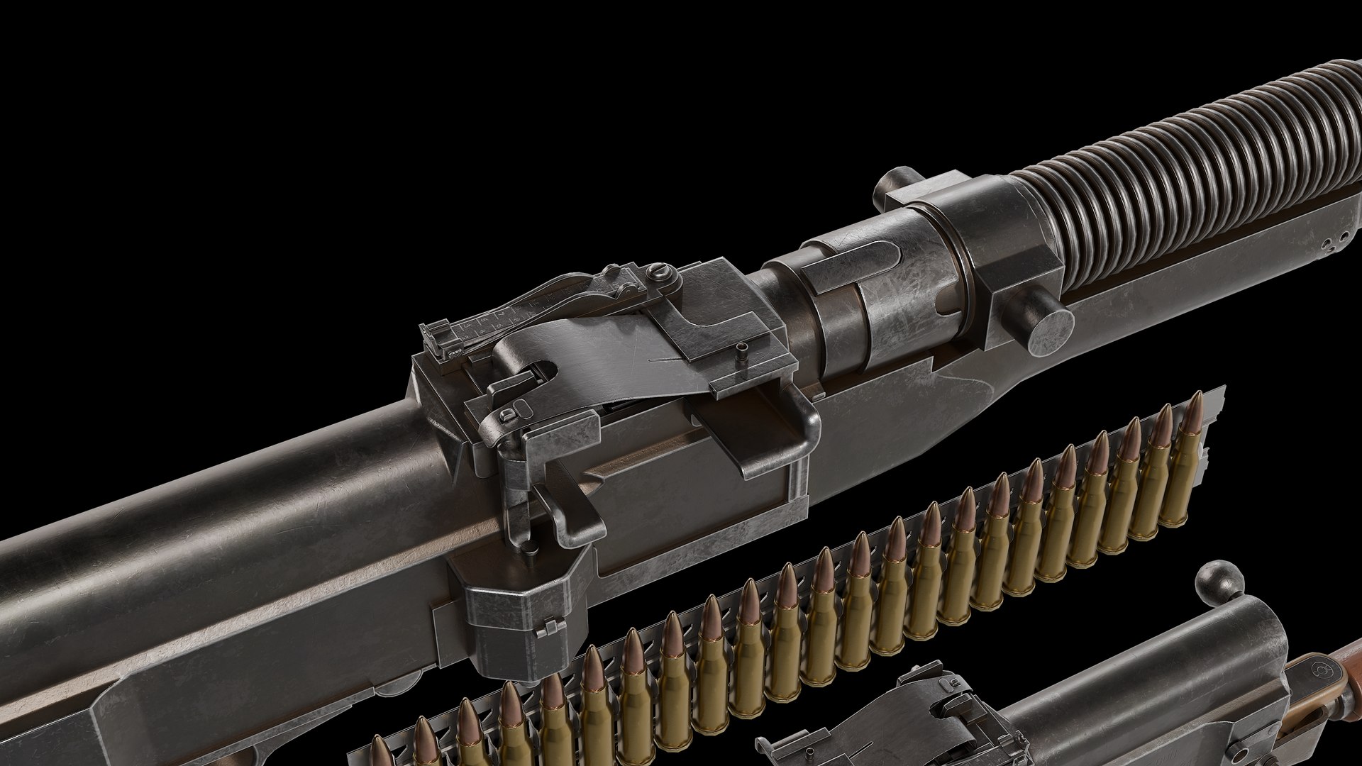 3D Hotchkiss M1909 Portative Machine Gun - TurboSquid 2537931