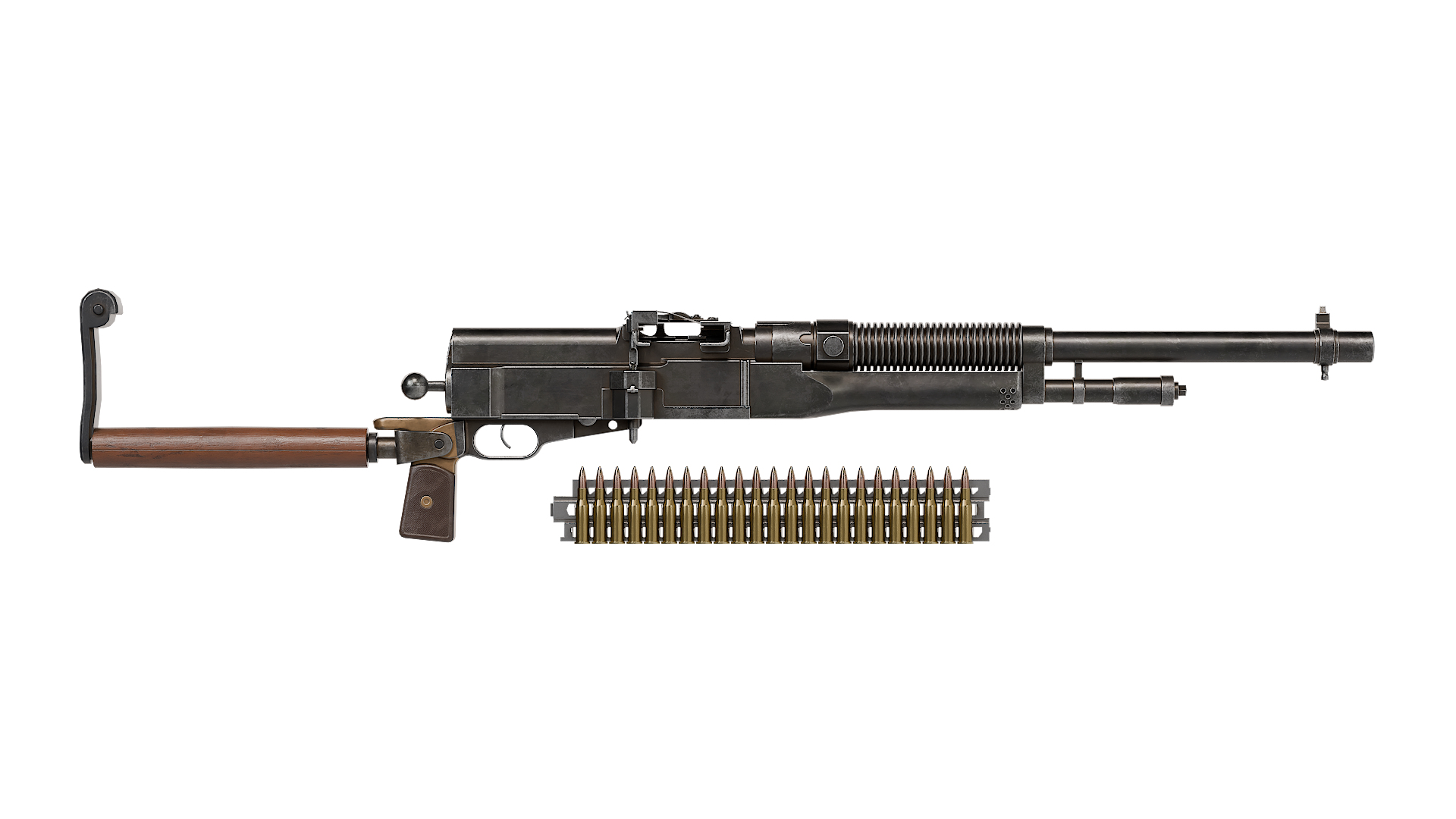 3D Hotchkiss M1909 Portative Machine Gun - TurboSquid 2537931