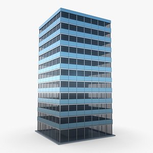 Office Tower Generic Low Poly 3D